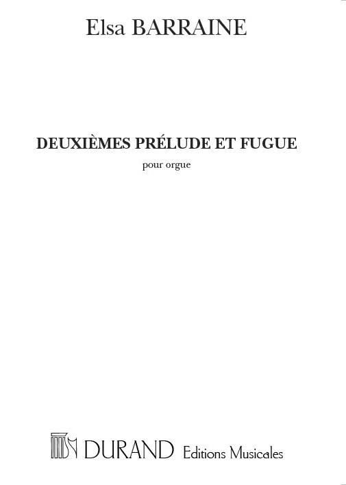 Prel. & Fugue N 2 Orgue (Sur Un Psaume De David